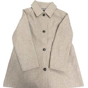 Lane Bryant Size 14 Wool-Look Button Front Jacket Neutral Beige Coat